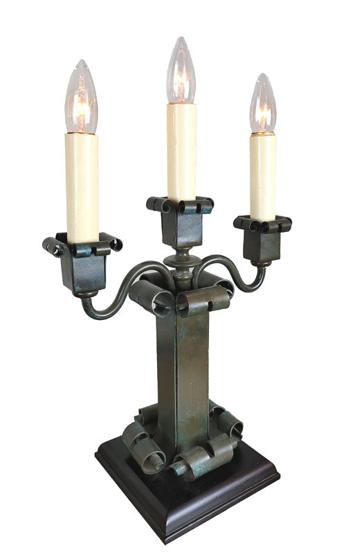 Arts Crafts Newel Post Candelabra Lamp