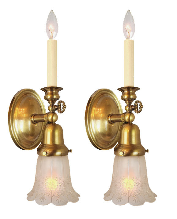 Gas Electric Colonial Wall Sconce