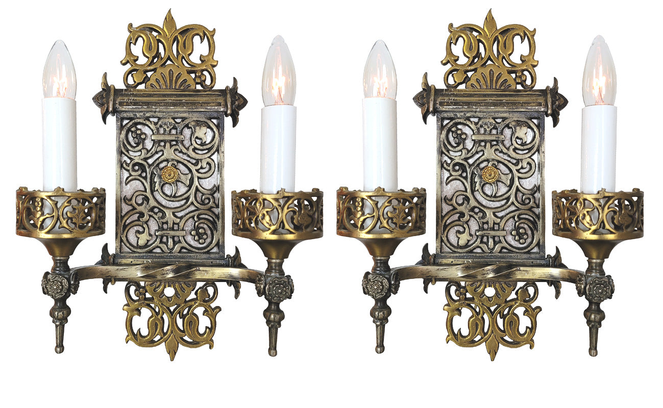 Oscar Bach Spanish Revival 1920 Wall Sconce
