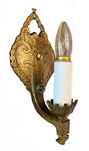 Antique Single Light Circa 1930 Art Deco Wall Sconce