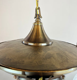 Antique Circa 1915 Four Light Neo Classical Pan With Elongated Drape and Wreath Arms