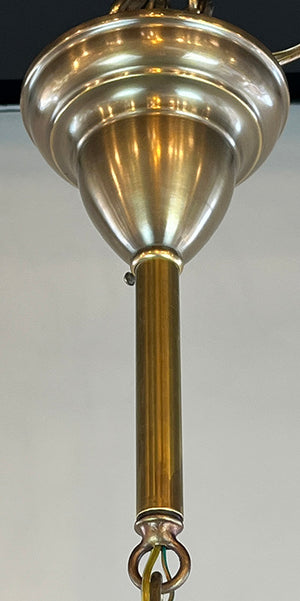 Antique Circa 1915 Four Light Neo Classical Pan With Elongated Drape and Wreath Arms