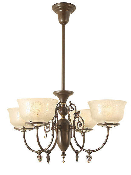 Victoria Chandelier - 4 Light Gas Style