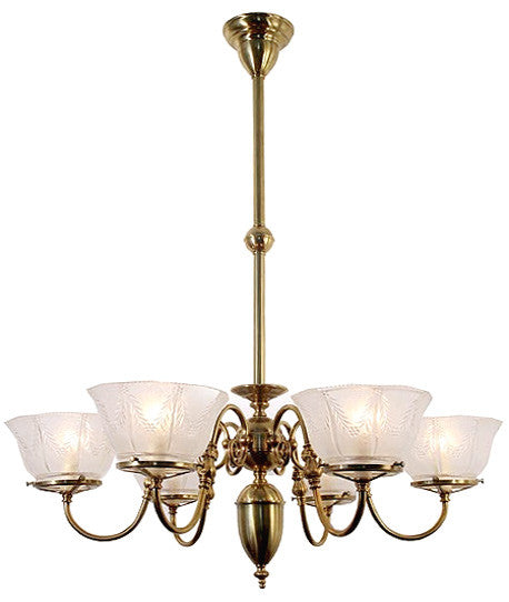 Chelsea Chandelier - 6 Light with Gas Shades