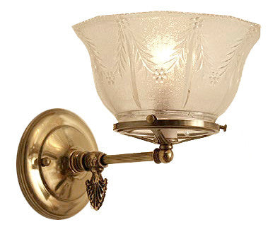Inglenook Victorian Reproduction Gas Light - Brass - Turn of the