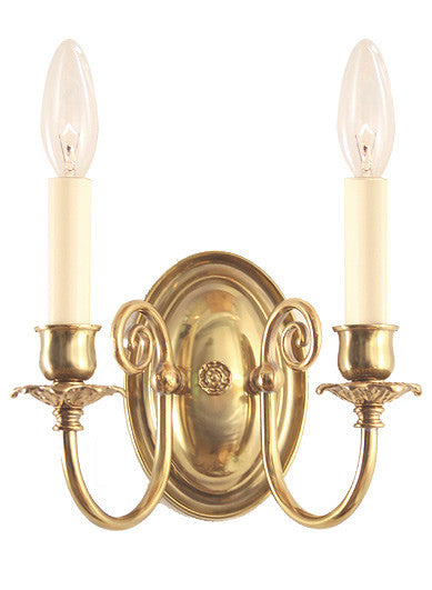 traditional brass candle wall sconce made in Canada