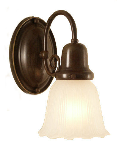 Traditional oil rubbed bronze brass candle wall sconce made in Canada