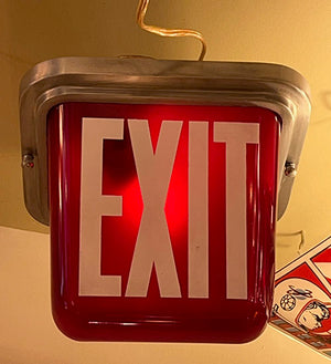 Antique 1920s-1950s Exit Sign Lights - QUANTITY AVAILABLE